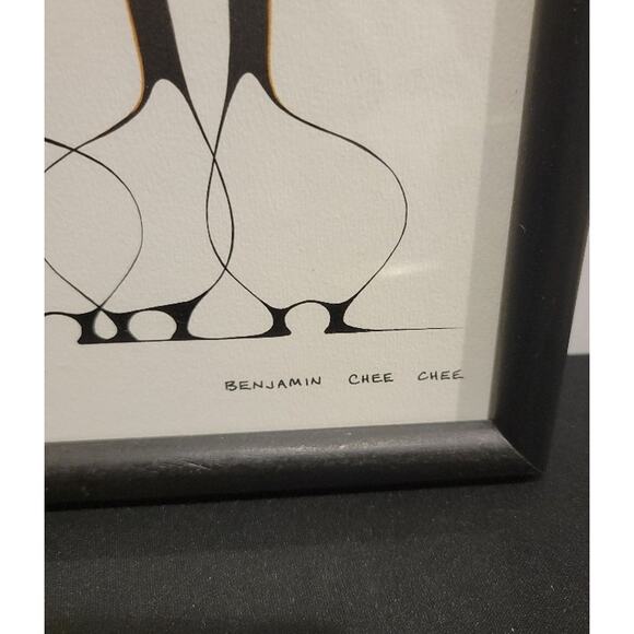 Benjamin Chee Chee Framed Artwork Friends Canadian Geese Black White Small - Picture 2 of 8